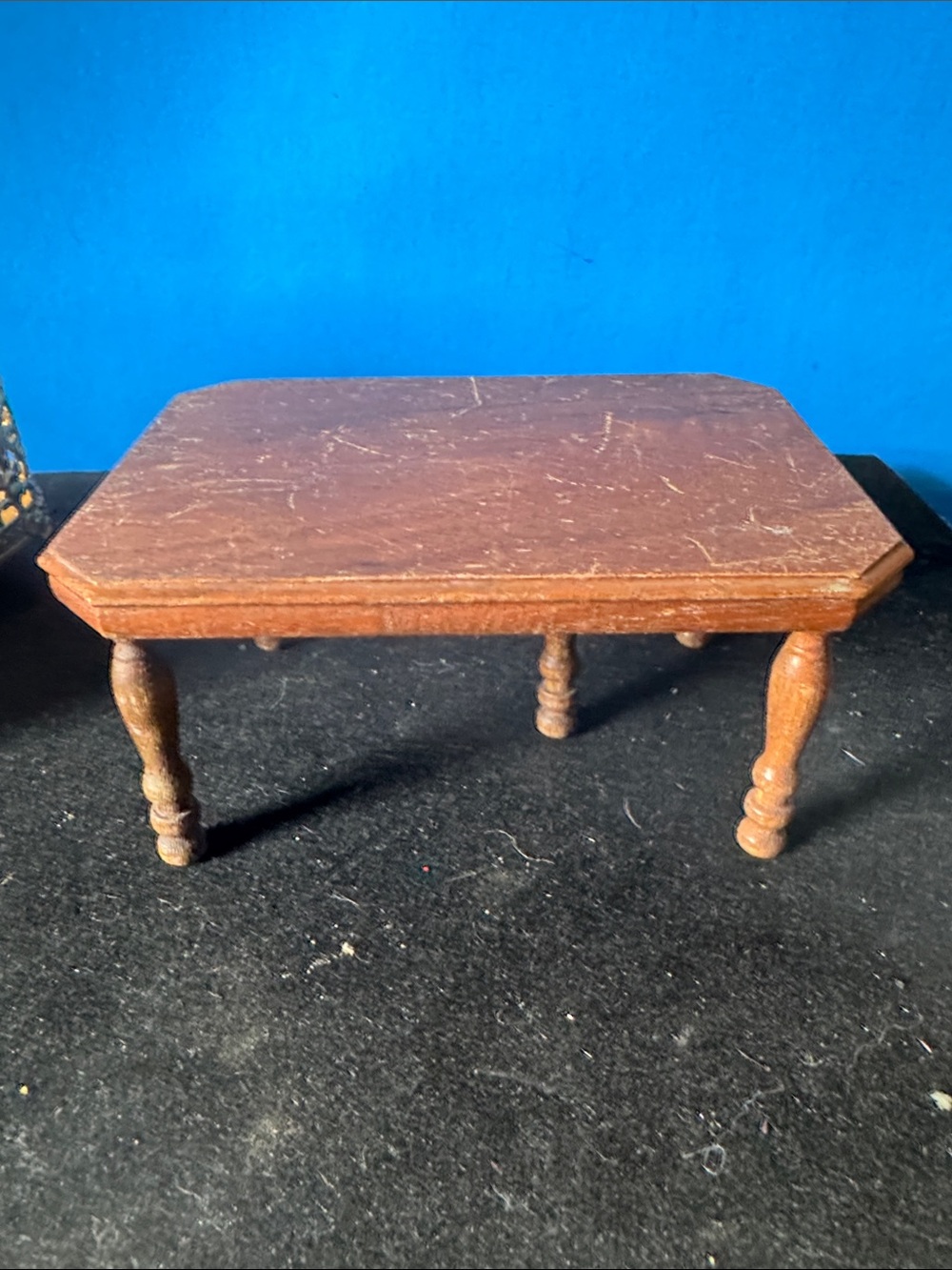 StromBecKer Wooden Dollhouse Table - Brown-genuine walnut